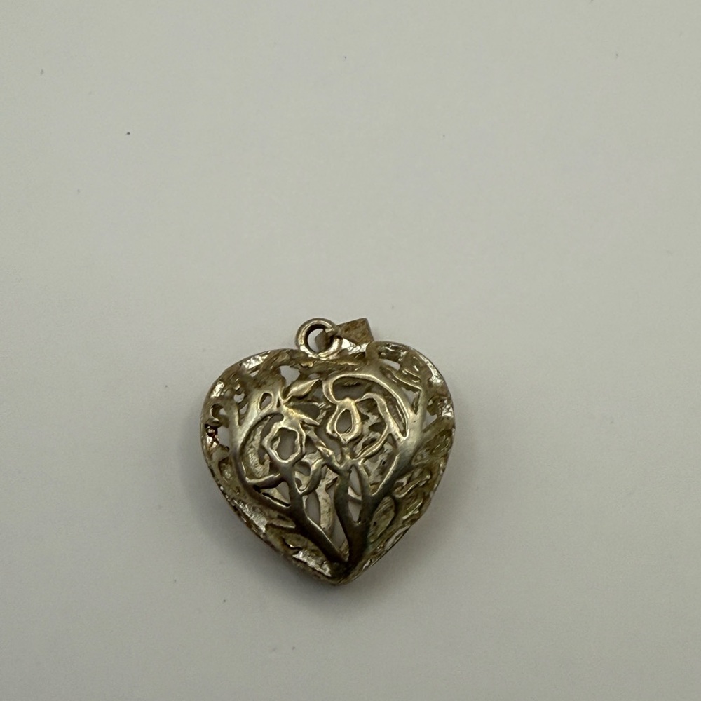 Intricate Silver Heart Necklace